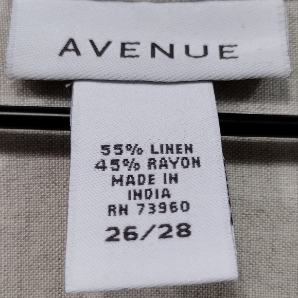 Avenue Linen Rayon Floral Eyelet Button Shirt Womens 26/28 Cream Coastal Grandma - Picture 7 of 8